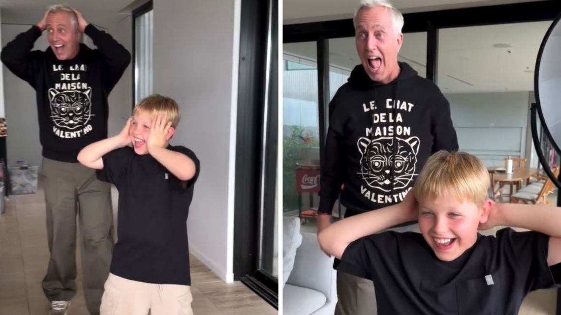 Marley sorprende a su hijo Mirko con dos simuladores de carrera por su 9° cumpleaños