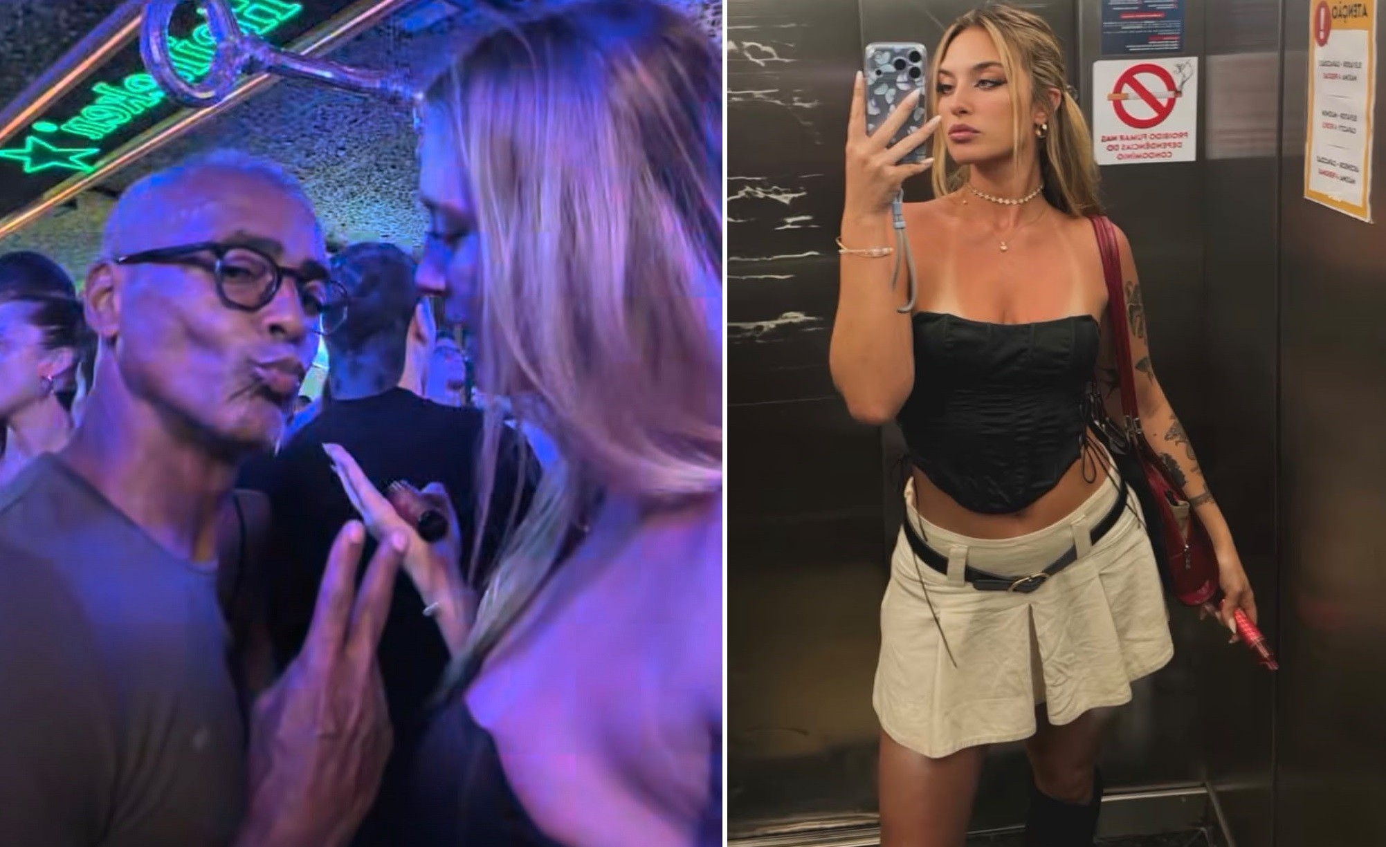 Romário vuelve a la noche rioplatense junto a la surfista de 26 años Júlia Dixon