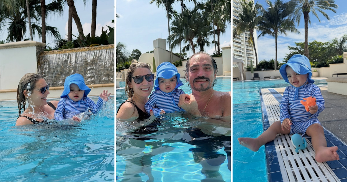 Rocío Marengo y Eduardo Fort disfrutan su primer viaje a Miami con el bebé Isidro