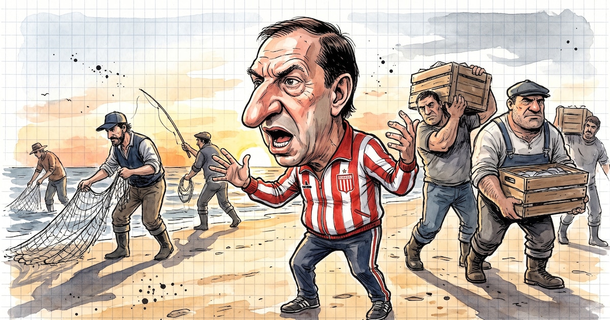 Bilardo organizó un casting entre pescadores para descubrir al próximo 9 de Estudiantes